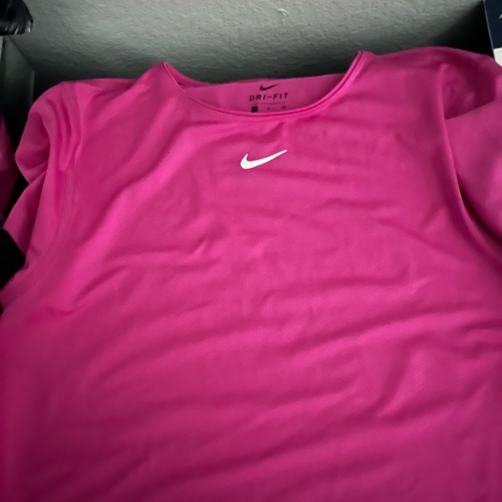 Nike Women's Bright Pink Dri-FIT Tee